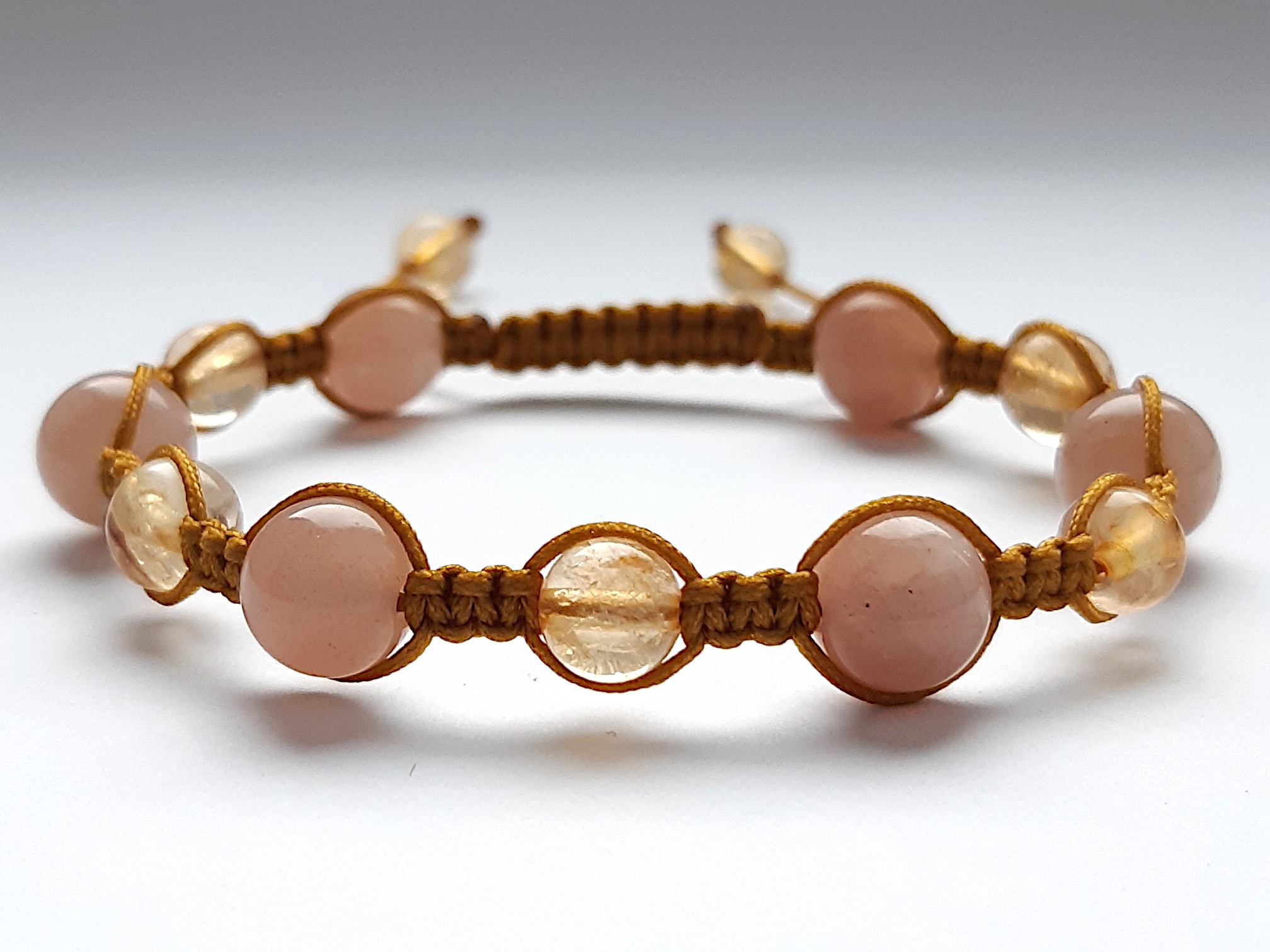 Cytryn, Kamień słoneczny - bransoletka osobista moc czakra splotu słonecznego