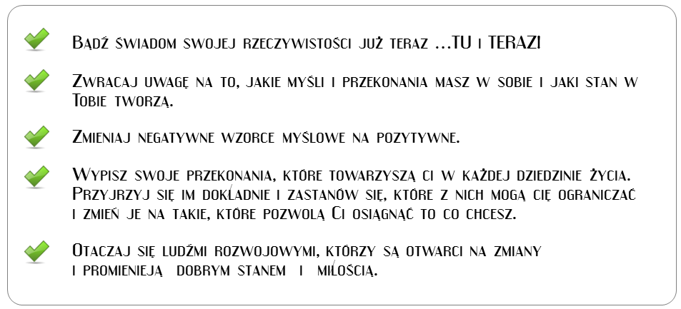 jak rozpocząć zmiany w życiu