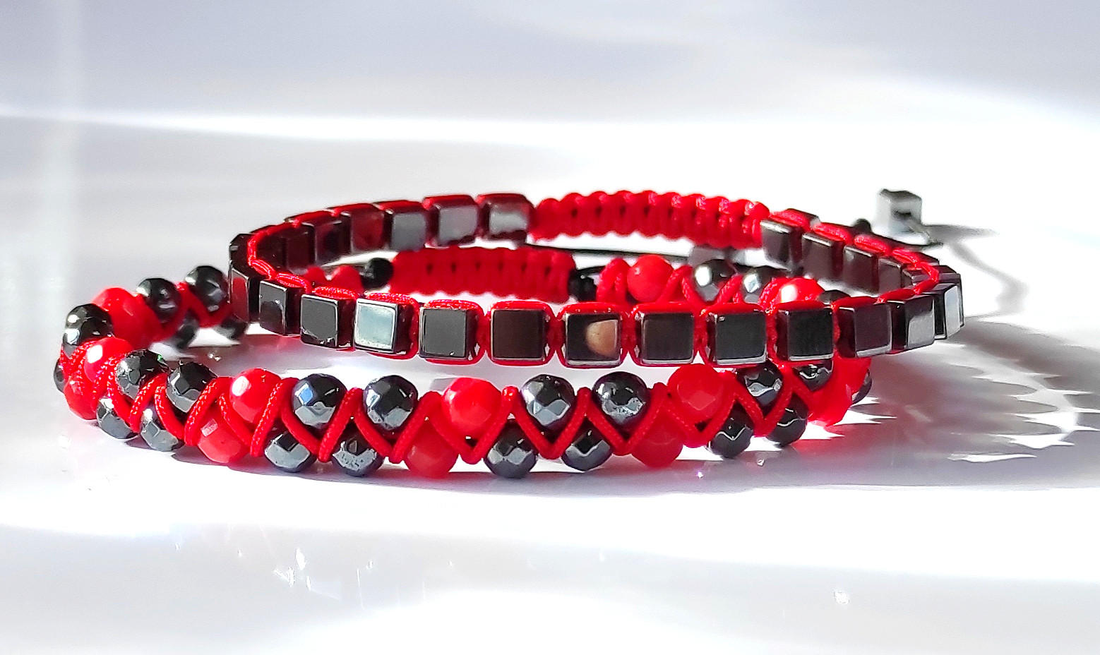 Koral Czerwony Hematyt Bransoletki z kamieni naturalnych dla czakry podstawy korzenia