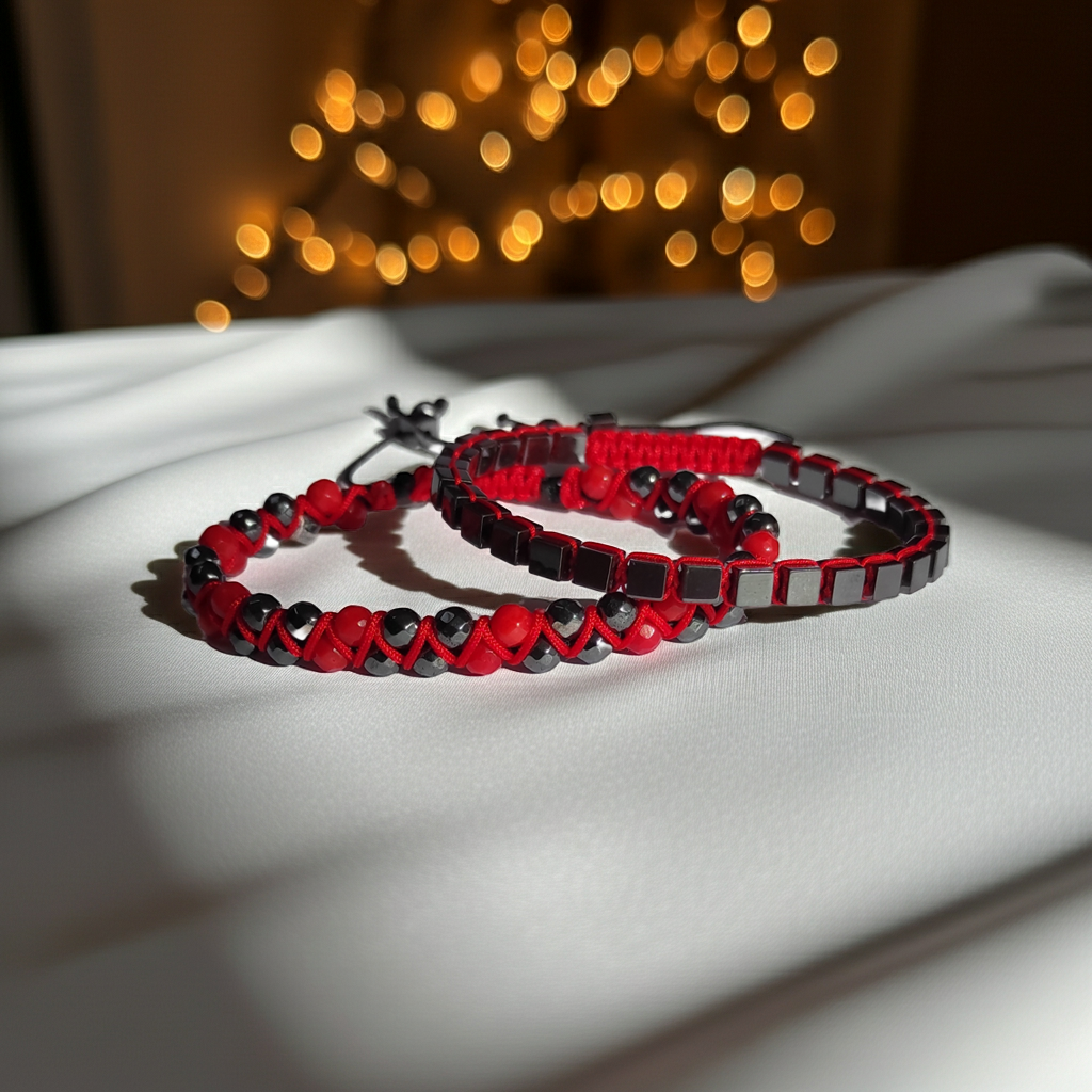 BRANSOLETKI KORAL CZERWONY HEMATYT # Moje Korzenie Są Silne. Moje Życie Jest Świętym Tańcem Na Ziemi - obrazek 3